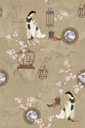 香云纱印花花型图片