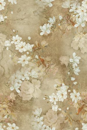 玉兰花印花花型图片