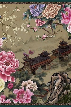 中国风印花花型图片