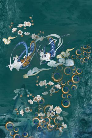 香云纱印花花型图片