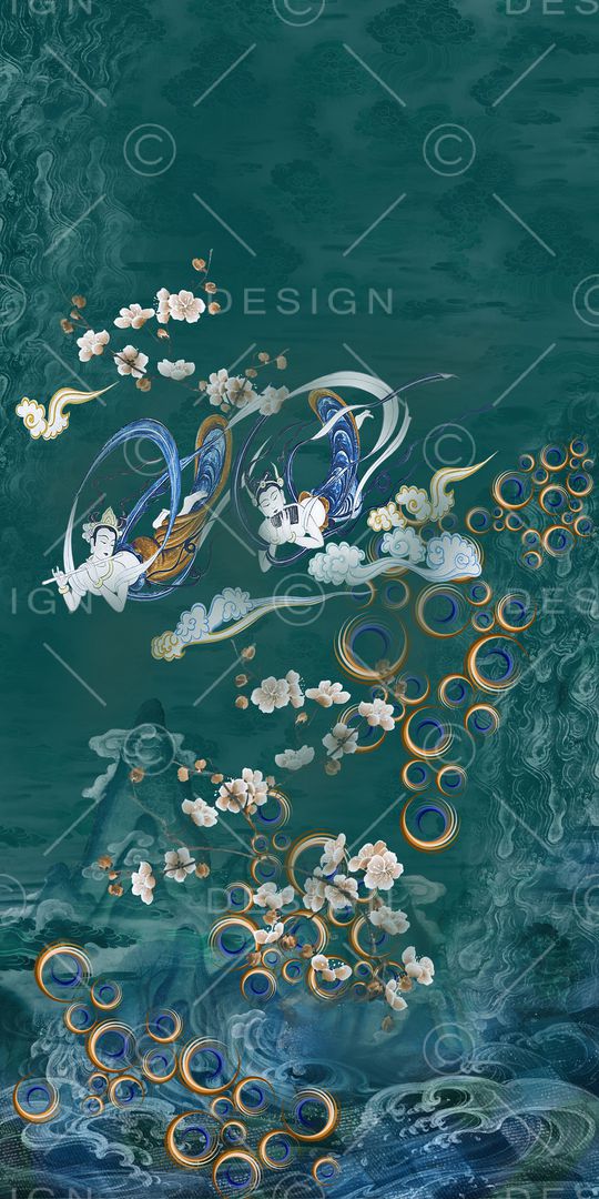 香云纱印花花型图片