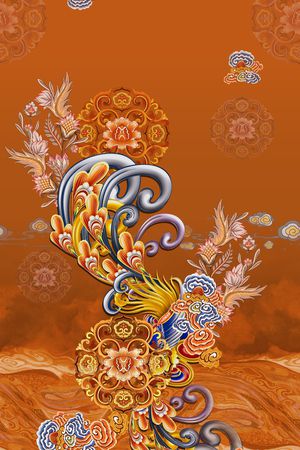 祥云印花花型图片