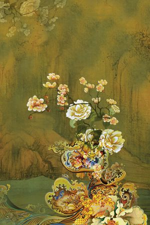 香云纱印花花型图片