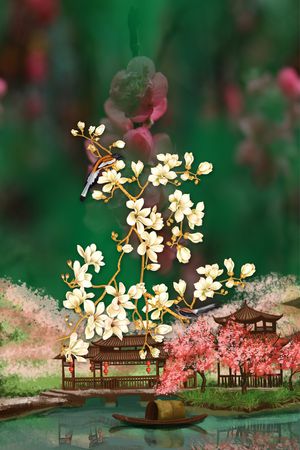 大牌风印花花型图片