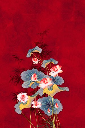大牌风印花花型图片