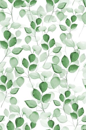 绿植树叶印花花型图片