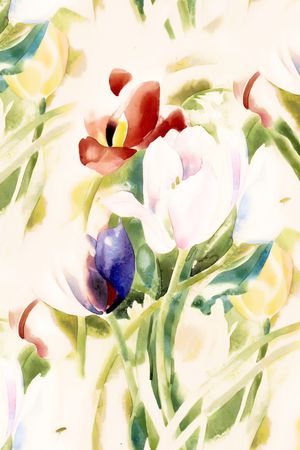 郁金香印花花型图片