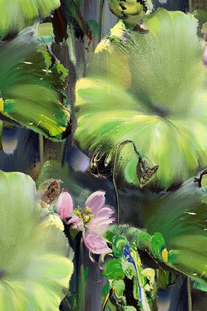 油画花型印花花型图片