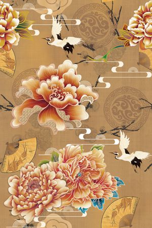 扇子印花花型图片