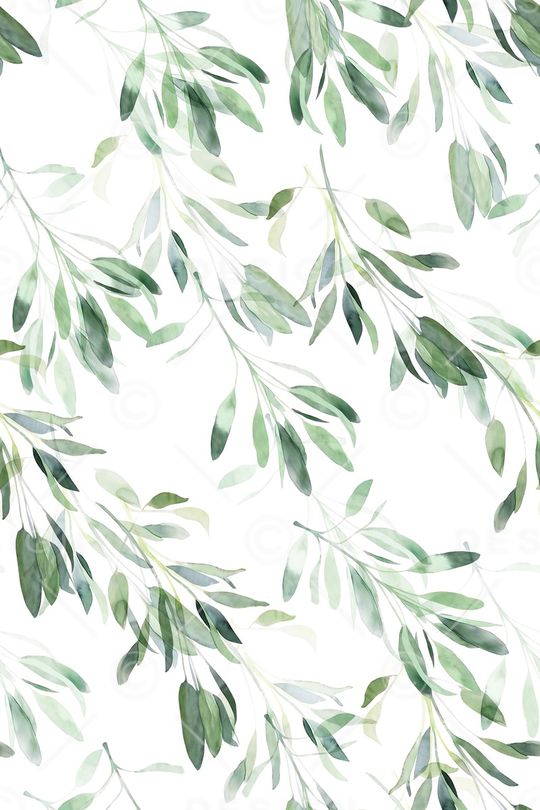 绿植树叶印花花型图片