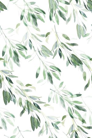 绿植树叶印花花型图片