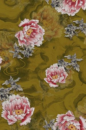 旗袍印花花型图片