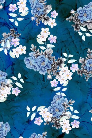 旗袍印花花型图片