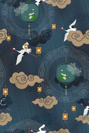 中国风印花花型图片