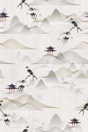 中国风印花花型图片