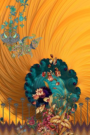 定位花印花花型图片