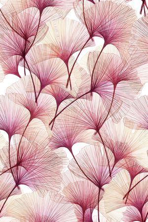 绿植树叶印花花型图片