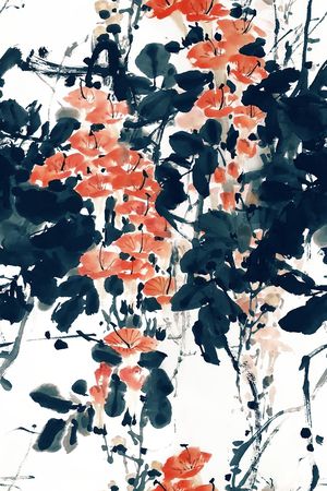 国画印花花型图片