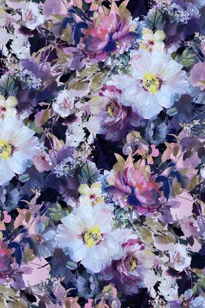油画花型印花花型图片