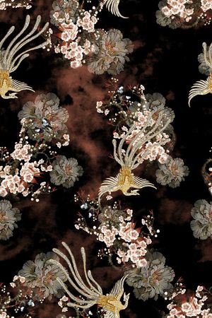 香云纱印花花型图片