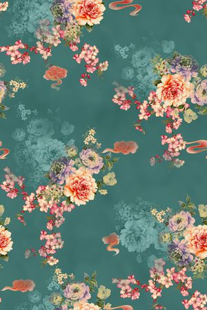 花卉印花花型图片