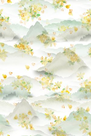 抽象花卉印花花型图片