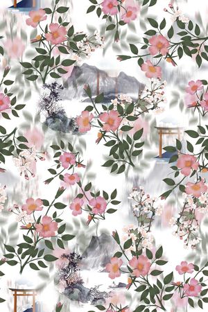 花卉印花花型图片