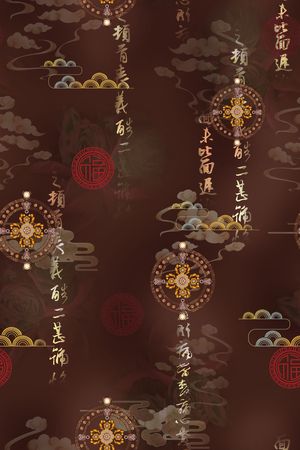 香云纱印花花型图片