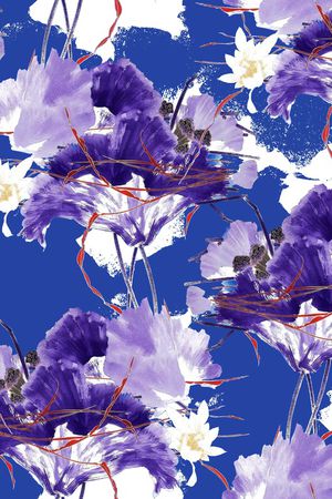 油画花型印花花型图片