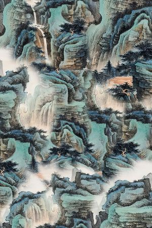 国画印花花型图片