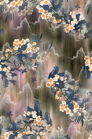 数码花型印花花型图片