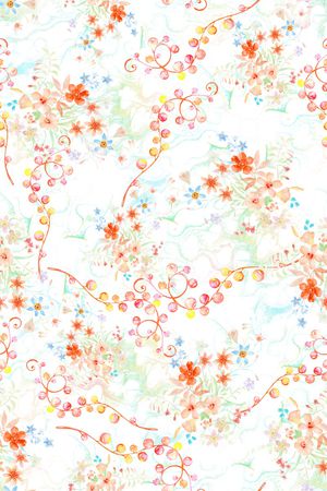 水彩印花花型图片