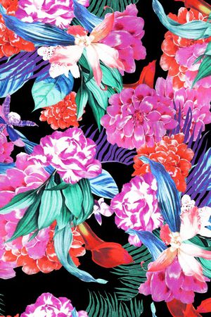 手绘花卉印花花型图片