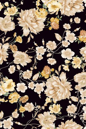 绿植树叶印花花型图片