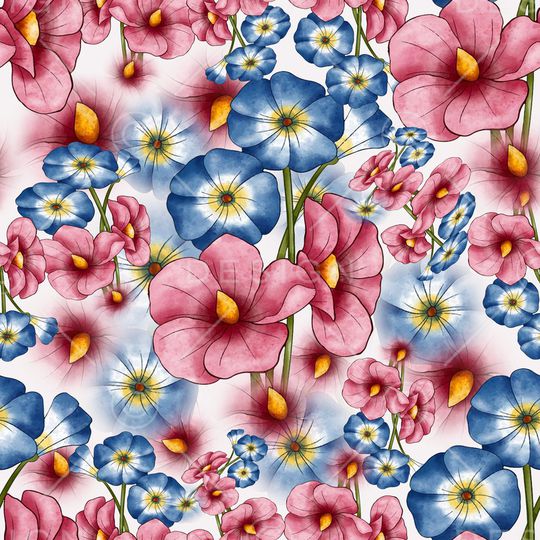 花卉印花花型图片
