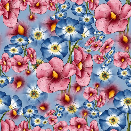 花卉印花花型图片