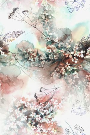 水彩花卉印花花型图片