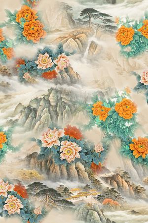 花卉印花花型图片
