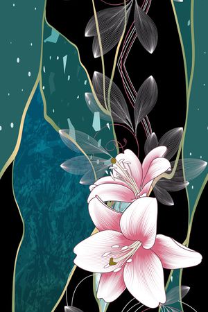 几何印花花型图片