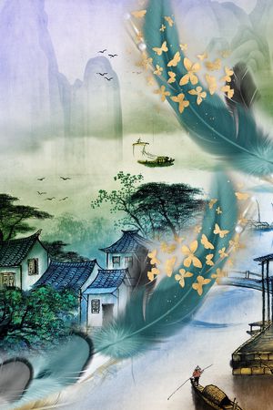 羽毛印花花型图片