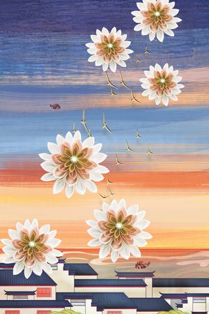 女装定位花印花花型图片