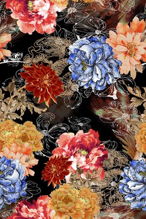 花卉印花花型图片