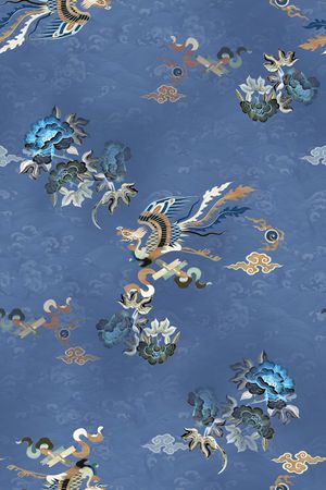 凤凰印花花型图片