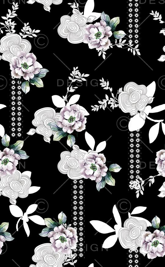 花卉印花花型图片