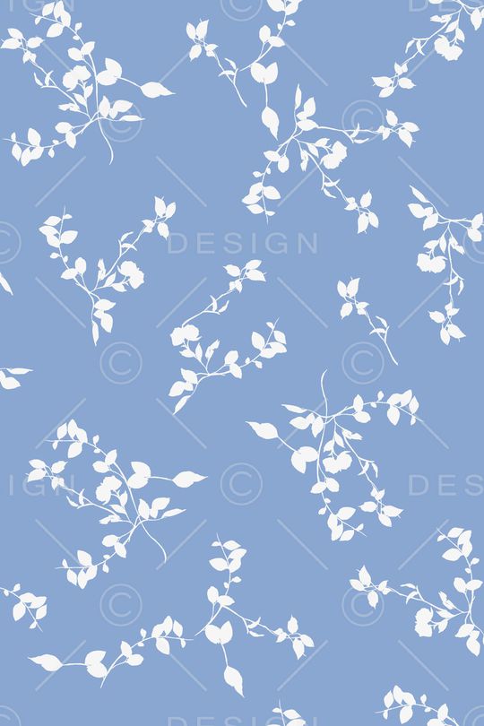 蓝色印花花型图片