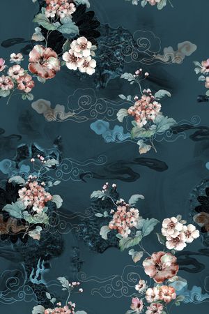 中老年印花花型图片