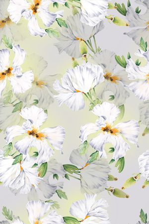 春夏花型印花花型图片