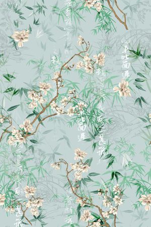 真丝印花花型图片