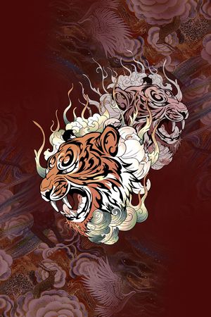 老虎印花花型图片