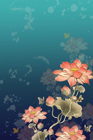 春夏花型印花花型图片